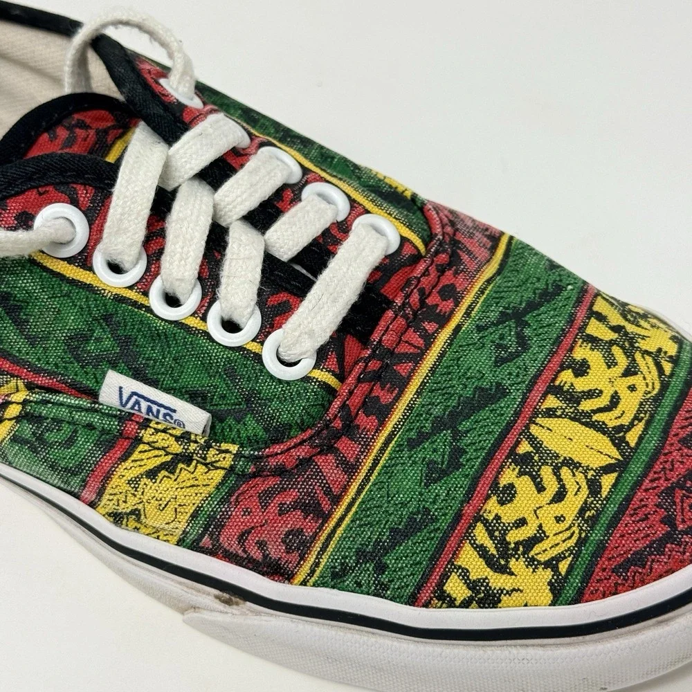 VANS Authentic Van Doren Rasta Men‎ 7 Women 8.5 Shoes Skateboarding Tribal TC6D